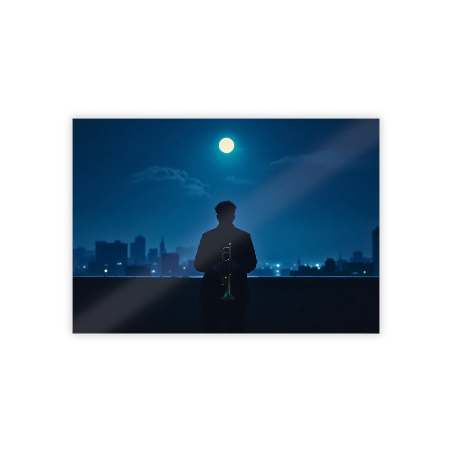 Jazz-Inspired Glossy Poster Art | Midnight Reverie