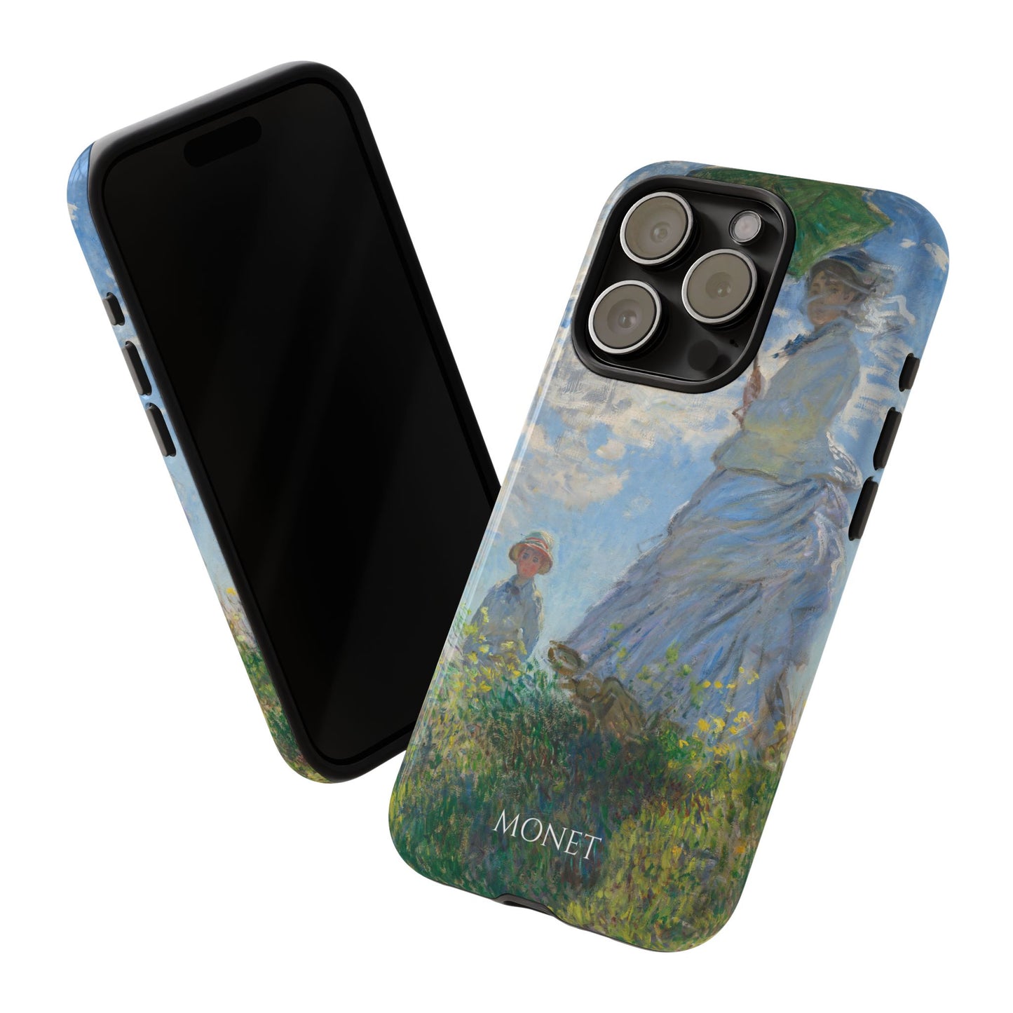 Tough Phone Case for iPhone, Samsung and Google Pixel - Monet, Woman with a Parasol - Madame Monet and Her Son (1875)