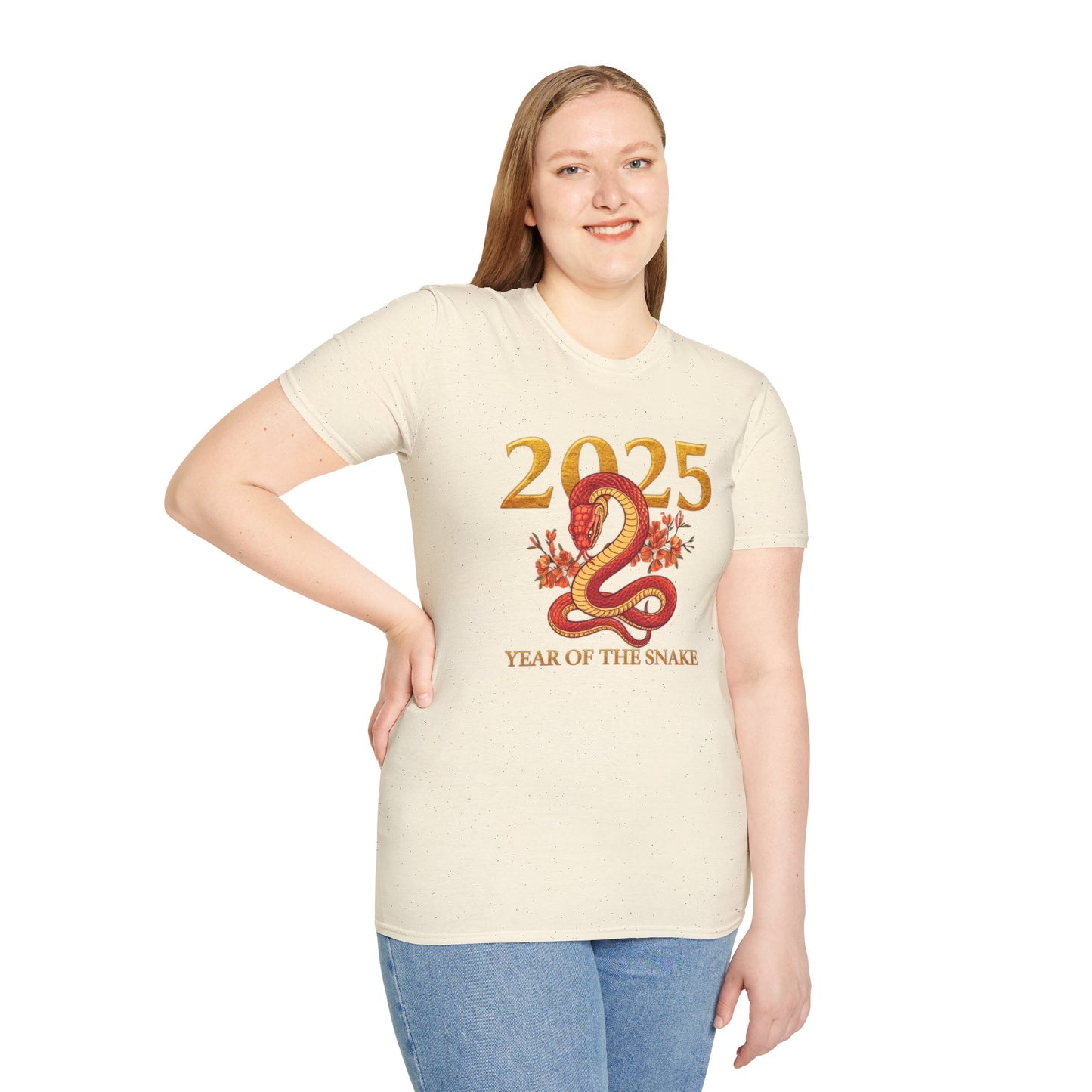 Gildan 64000 Unisex Softstyle Short-sleeve Tee | 2025 Year of the Snake Chinese New Year Design