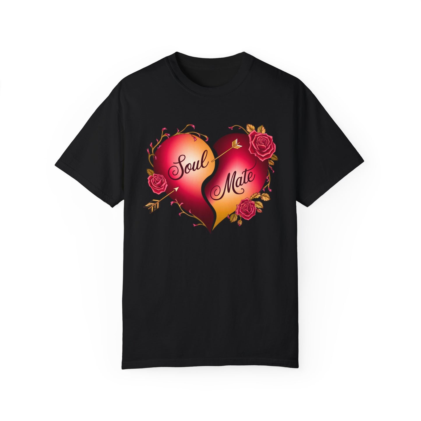 Comfort Colors 1717 Unisex Garment-Dyed T-shirt - "Soul Mate" Couple’s T-Shirts – Romantic Matching Valentine’s Day Gift