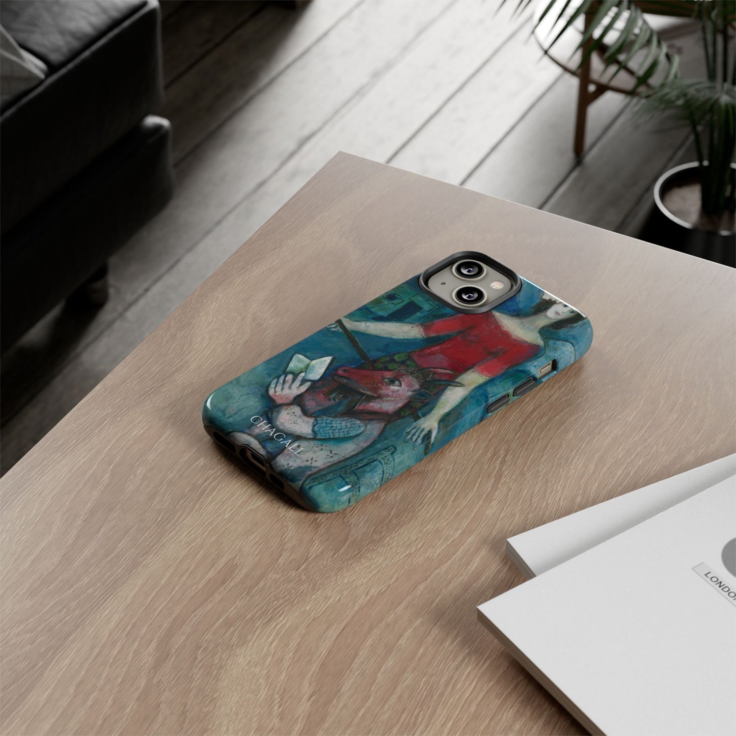 Tough Phone Case for iPhone, Samsung and Google Pixel - Chagall, The Angel and the Reader (1930)