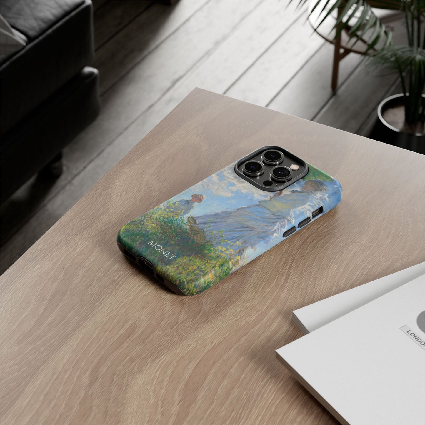 Tough Phone Case for iPhone, Samsung and Google Pixel - Monet, Woman with a Parasol - Madame Monet and Her Son (1875)