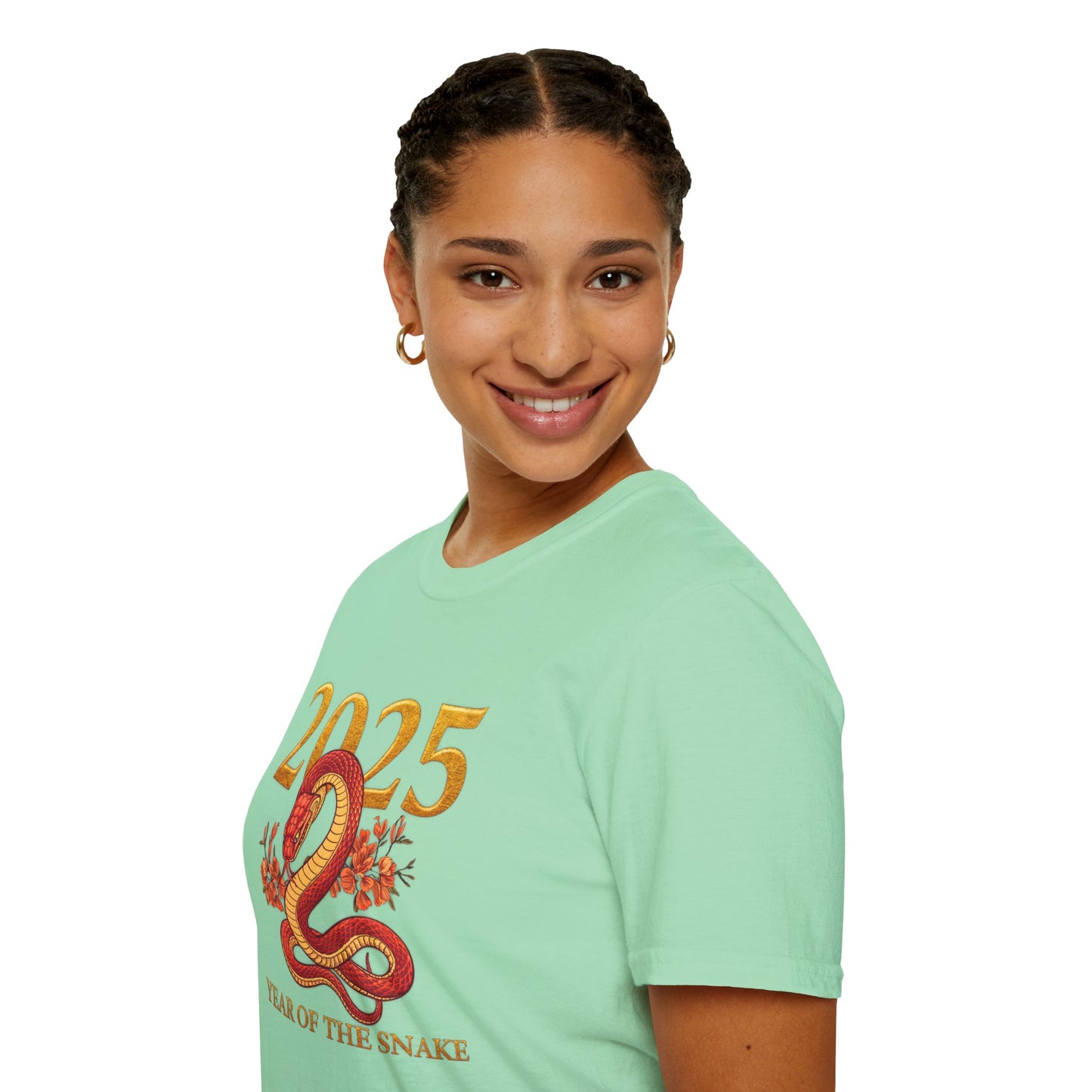 Gildan 64000 Unisex Softstyle Short-sleeve Tee | 2025 Year of the Snake Chinese New Year Design