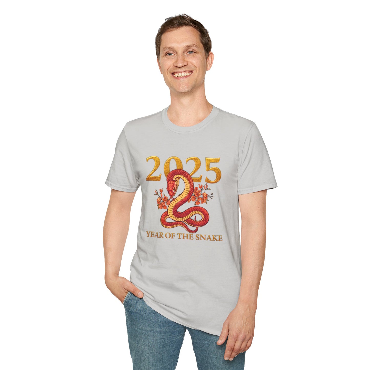 Gildan 64000 Unisex Softstyle Short-sleeve Tee | 2025 Year of the Snake Chinese New Year Design