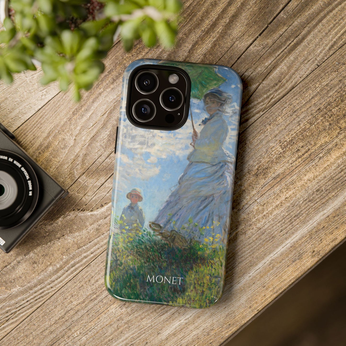 Tough Phone Case for iPhone, Samsung and Google Pixel - Monet, Woman with a Parasol - Madame Monet and Her Son (1875)