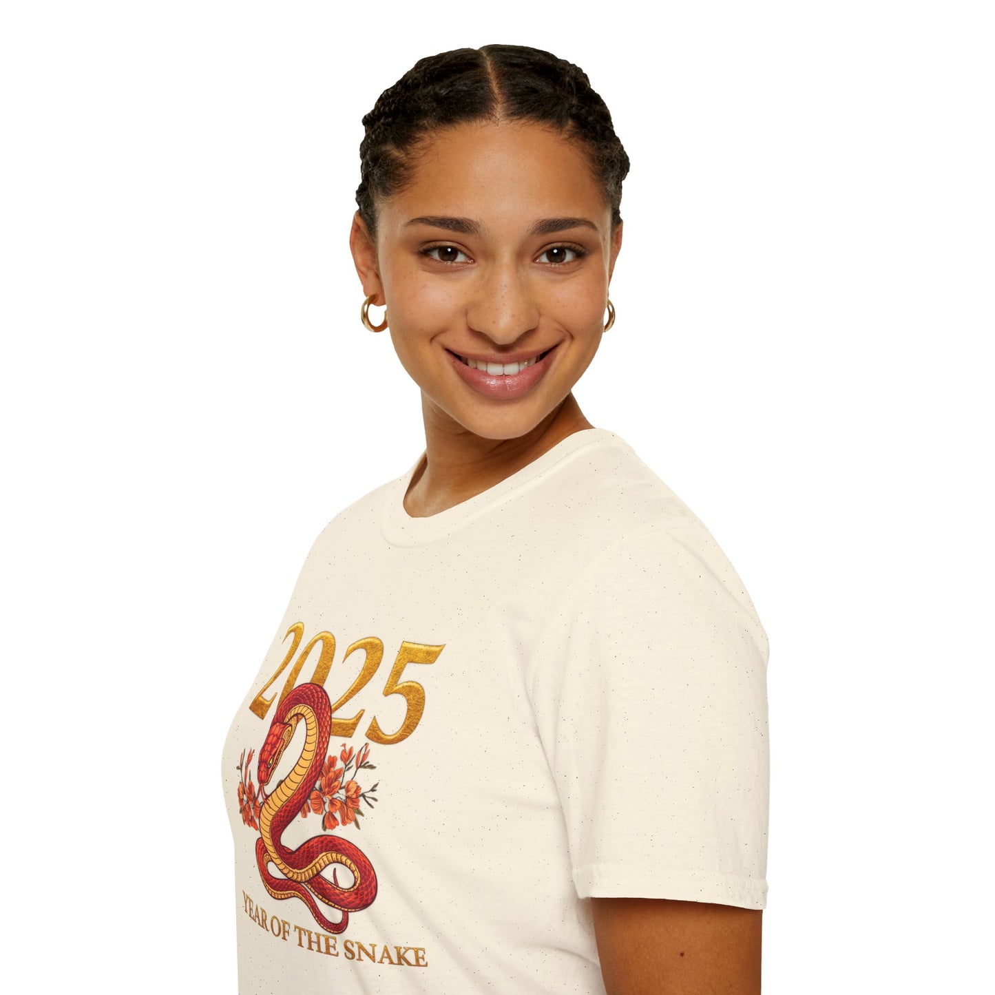 Gildan 64000 Unisex Softstyle Short-sleeve Tee | 2025 Year of the Snake Chinese New Year Design