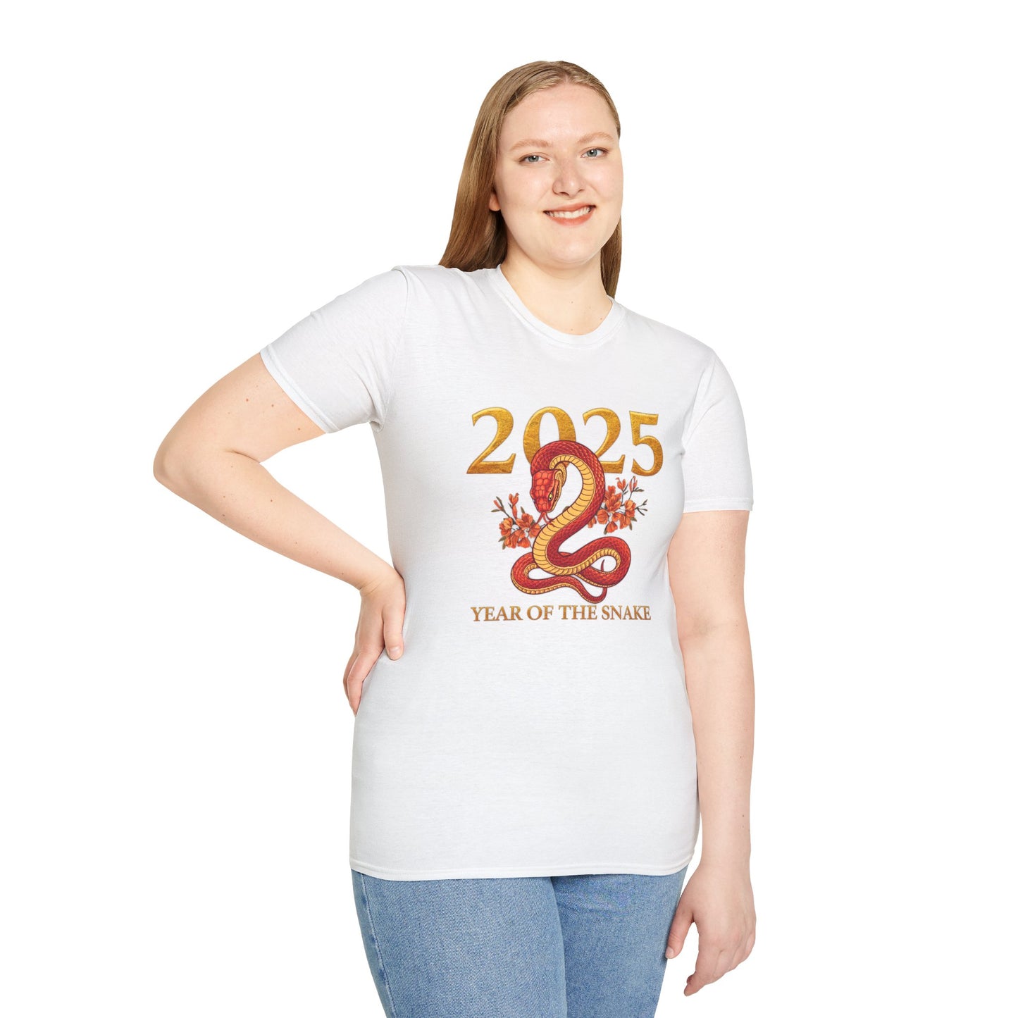 Gildan 64000 Unisex Softstyle Short-sleeve Tee | 2025 Year of the Snake Chinese New Year Design