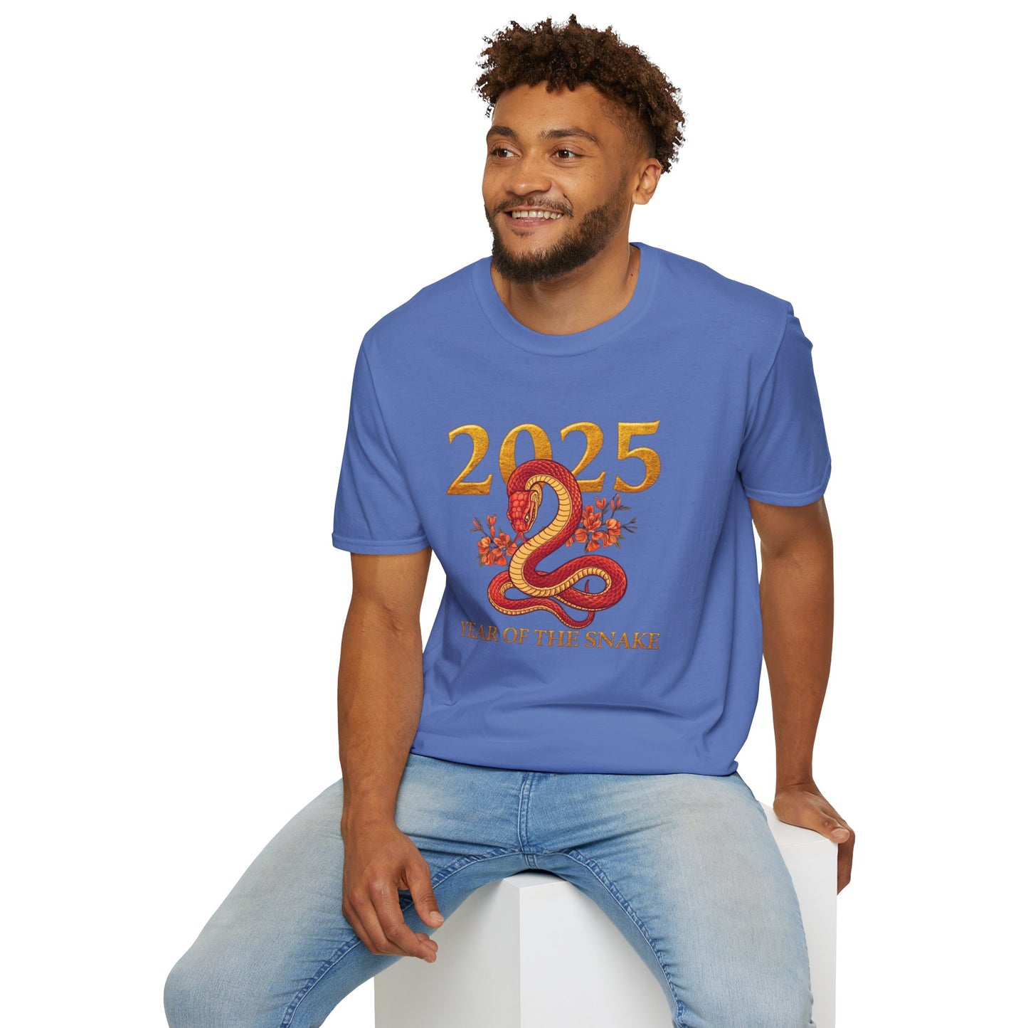 Gildan 64000 Unisex Softstyle Short-sleeve Tee | 2025 Year of the Snake Chinese New Year Design