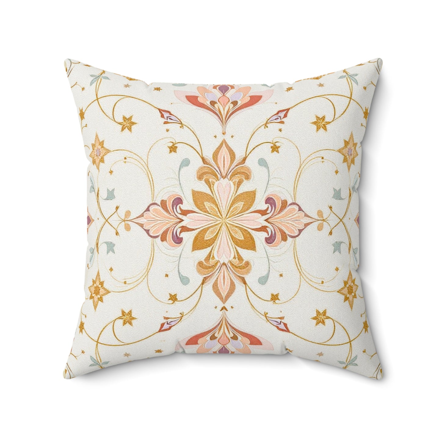 Celestial Elegance – Ornate Pastel Luxe Design Throw Pillow