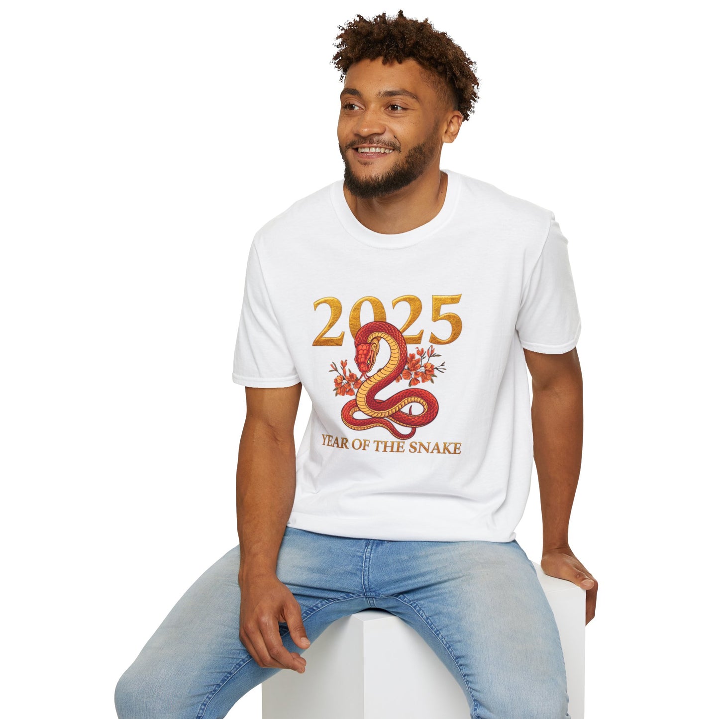 Gildan 64000 Unisex Softstyle Short-sleeve Tee | 2025 Year of the Snake Chinese New Year Design