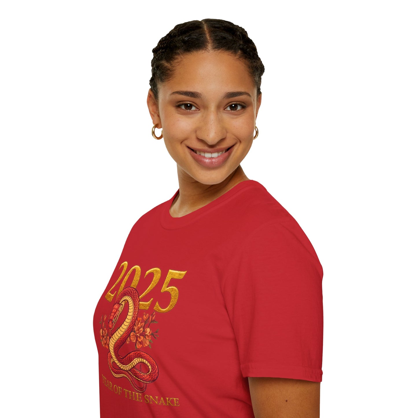 Gildan 64000 Unisex Softstyle Short-sleeve Tee | 2025 Year of the Snake Chinese New Year Design