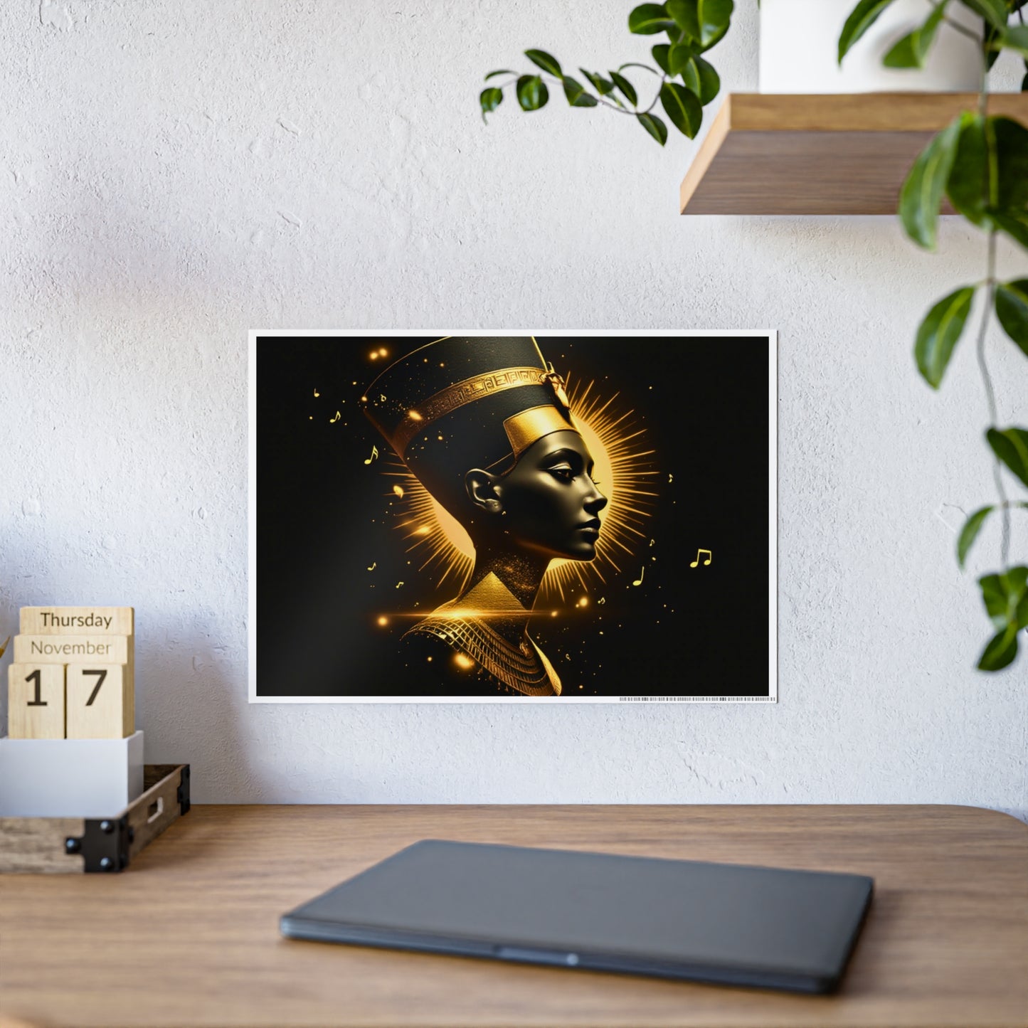 Jazz-Inspired Glossy Poster Art | Nefertiti Reimagined