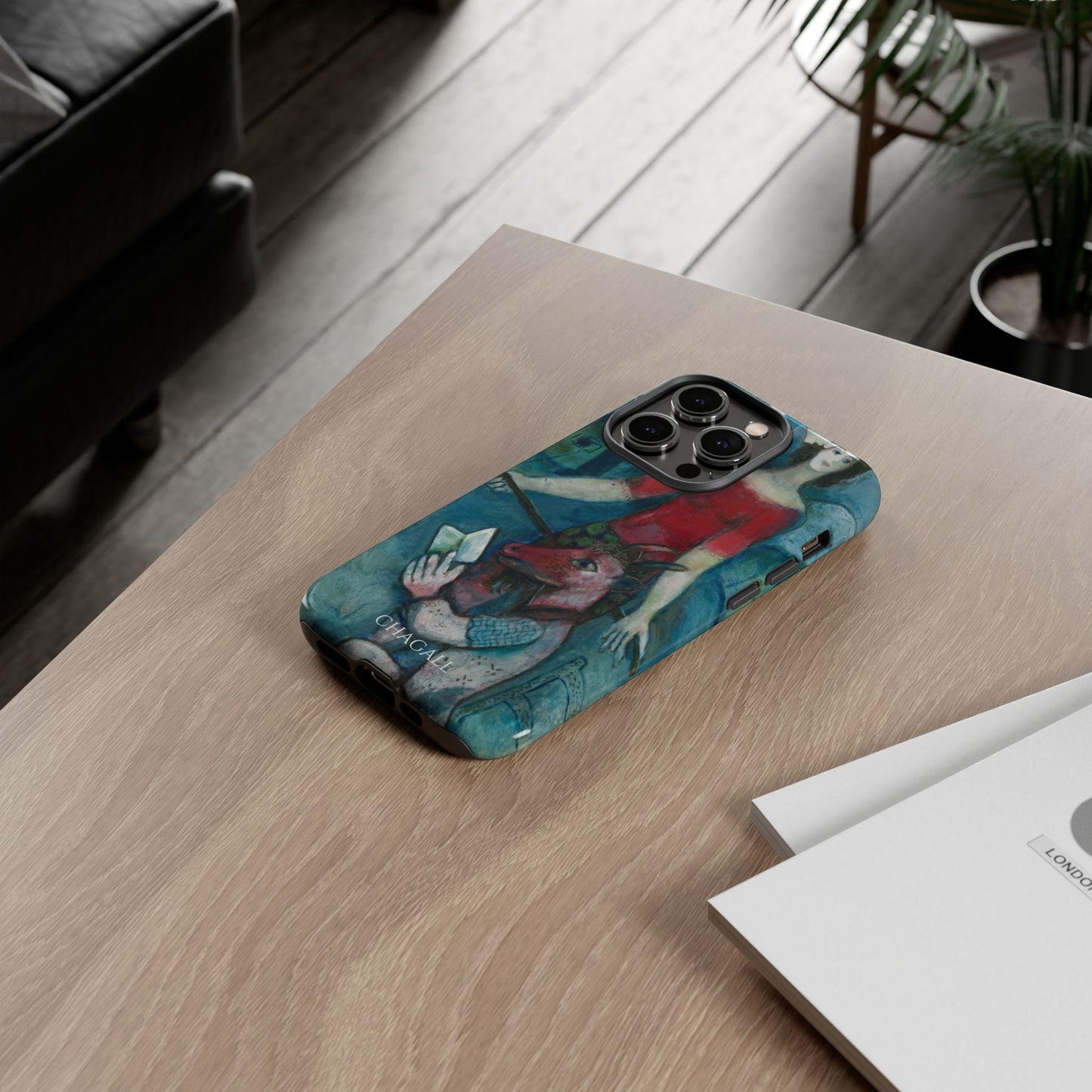 Tough Phone Case for iPhone, Samsung and Google Pixel - Chagall, The Angel and the Reader (1930)