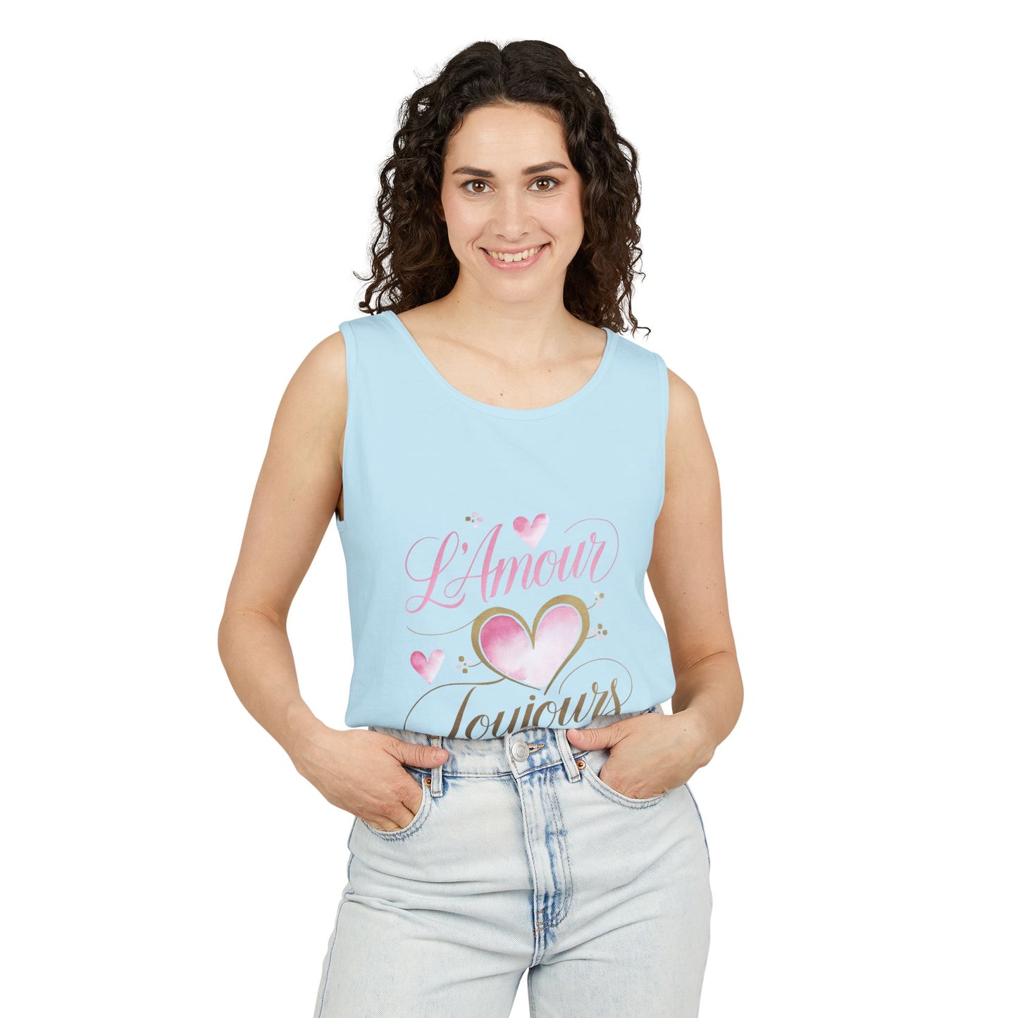 Comfort Colors® 9360 Women's Garment-Dyed Tank Top - L’Amour Toujours – Romantic French Love Design