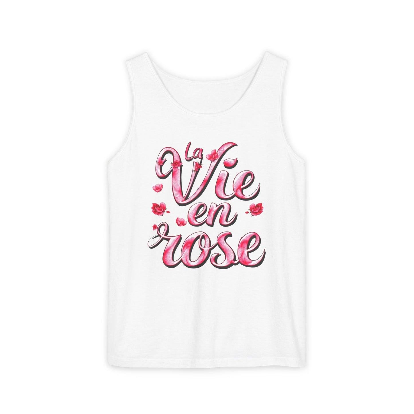 Comfort Colors® 9360 Women's Garment-Dyed Tank Top - La Vie en Rose Romantic & Stylish Design