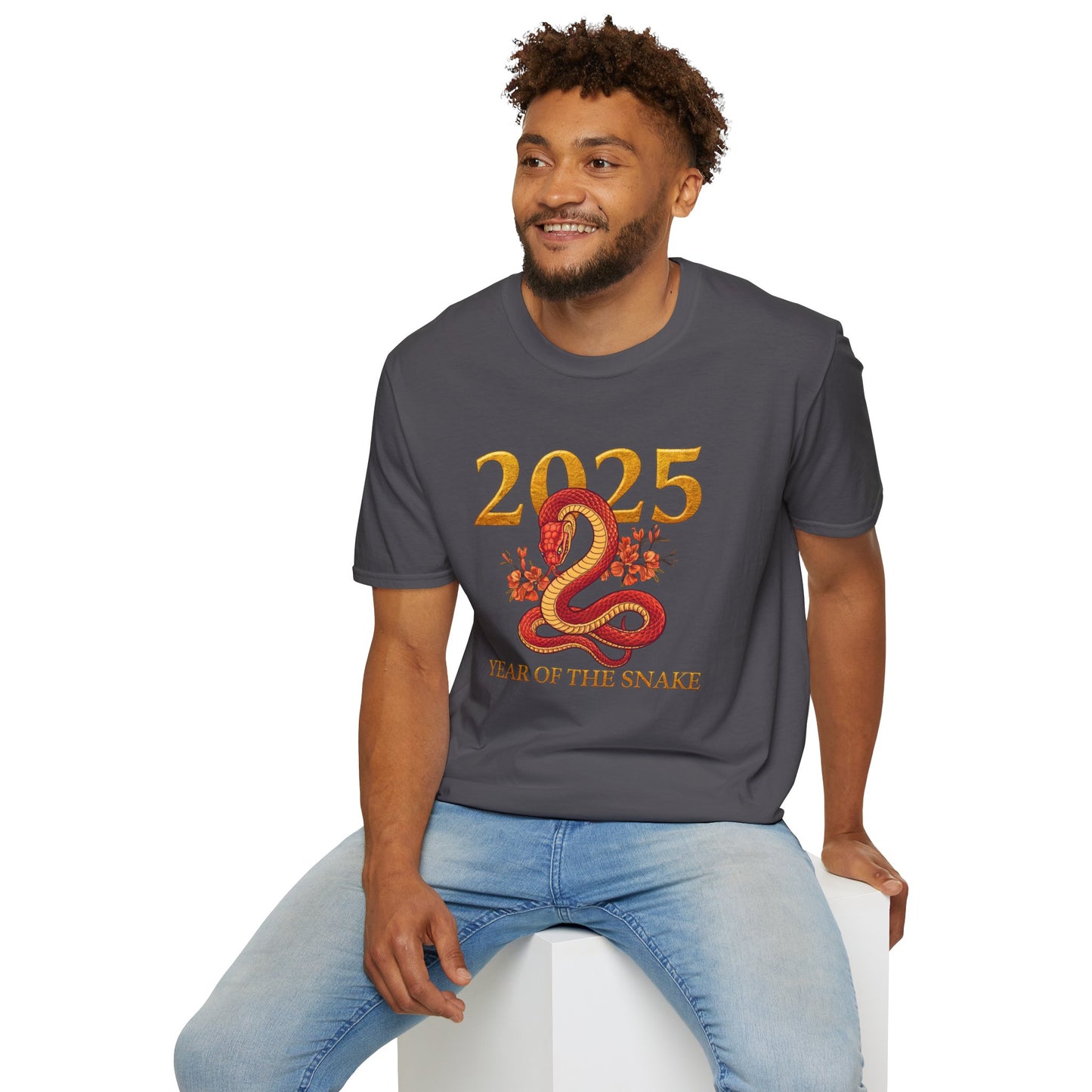 Gildan 64000 Unisex Softstyle Short-sleeve Tee | 2025 Year of the Snake Chinese New Year Design