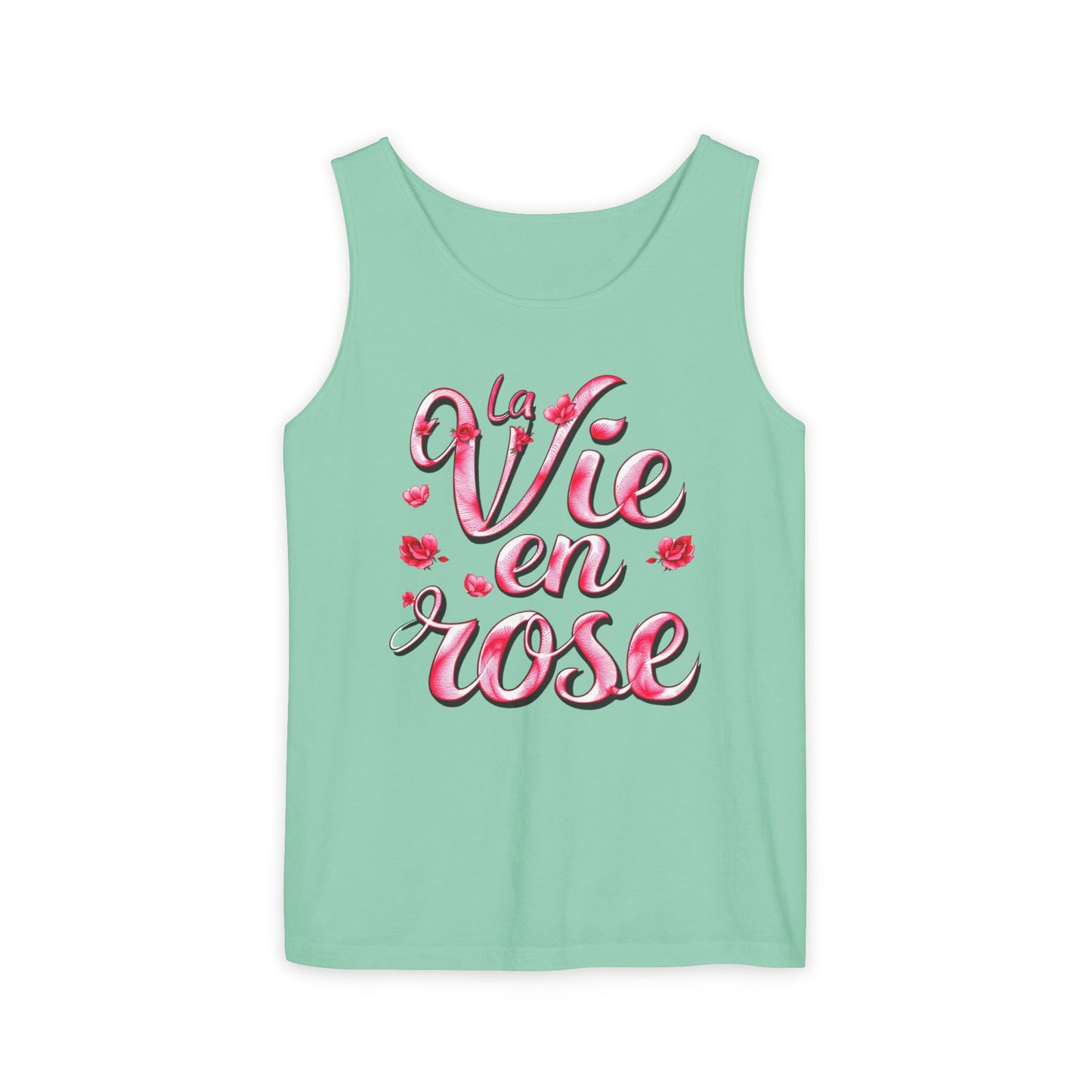 Comfort Colors® 9360 Women's Garment-Dyed Tank Top - La Vie en Rose Romantic & Stylish Design