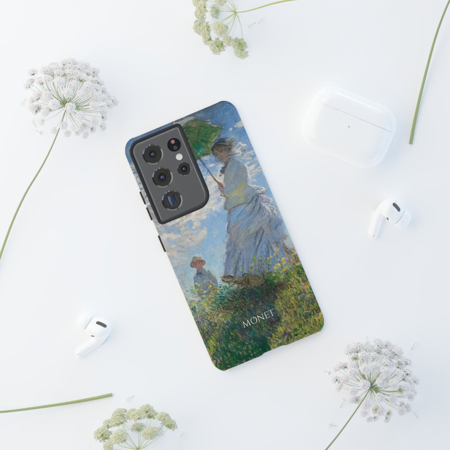 Tough Phone Case for iPhone, Samsung and Google Pixel - Monet, Woman with a Parasol - Madame Monet and Her Son (1875)