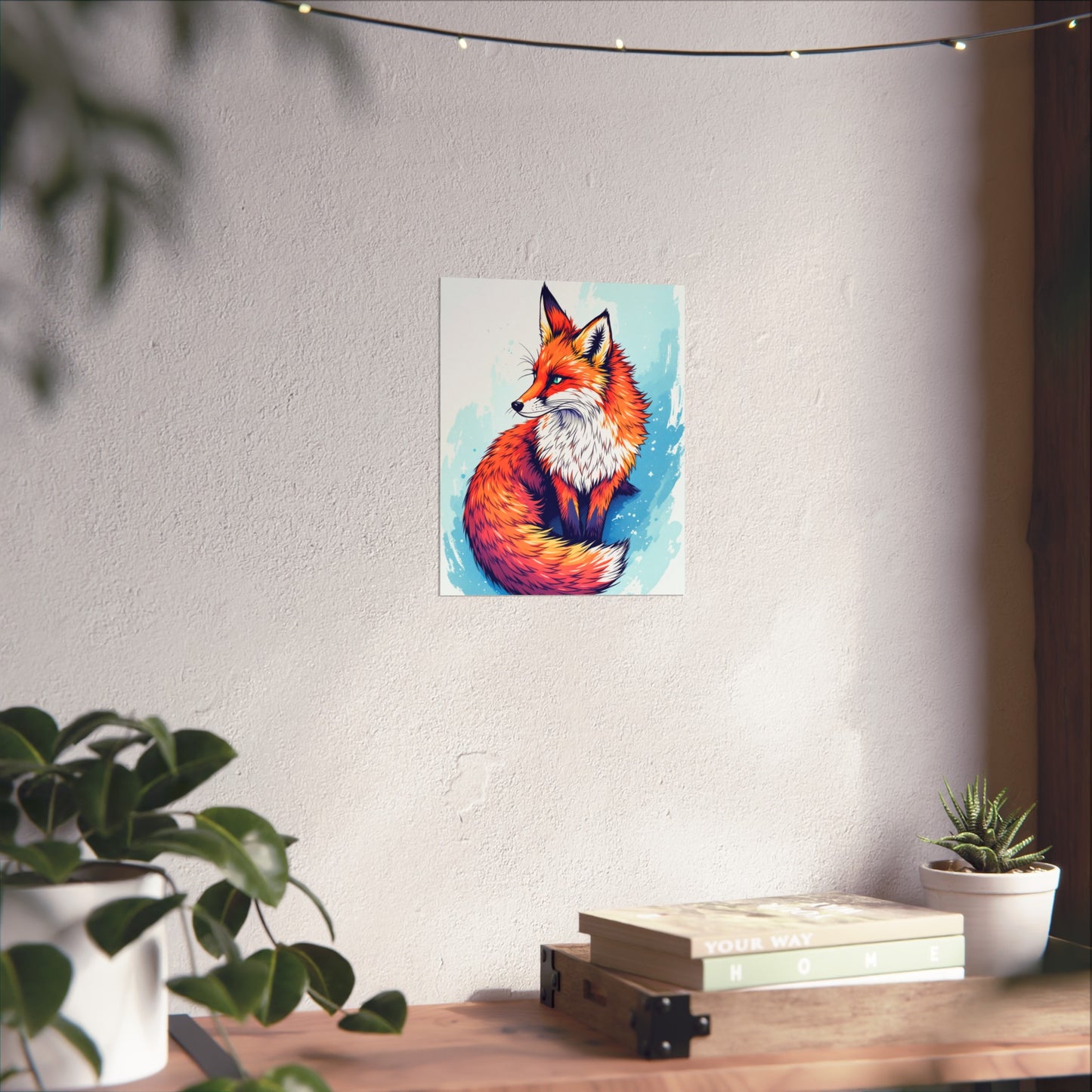 Vibrant Fox Illustration - Bold Artistic Wildlife
