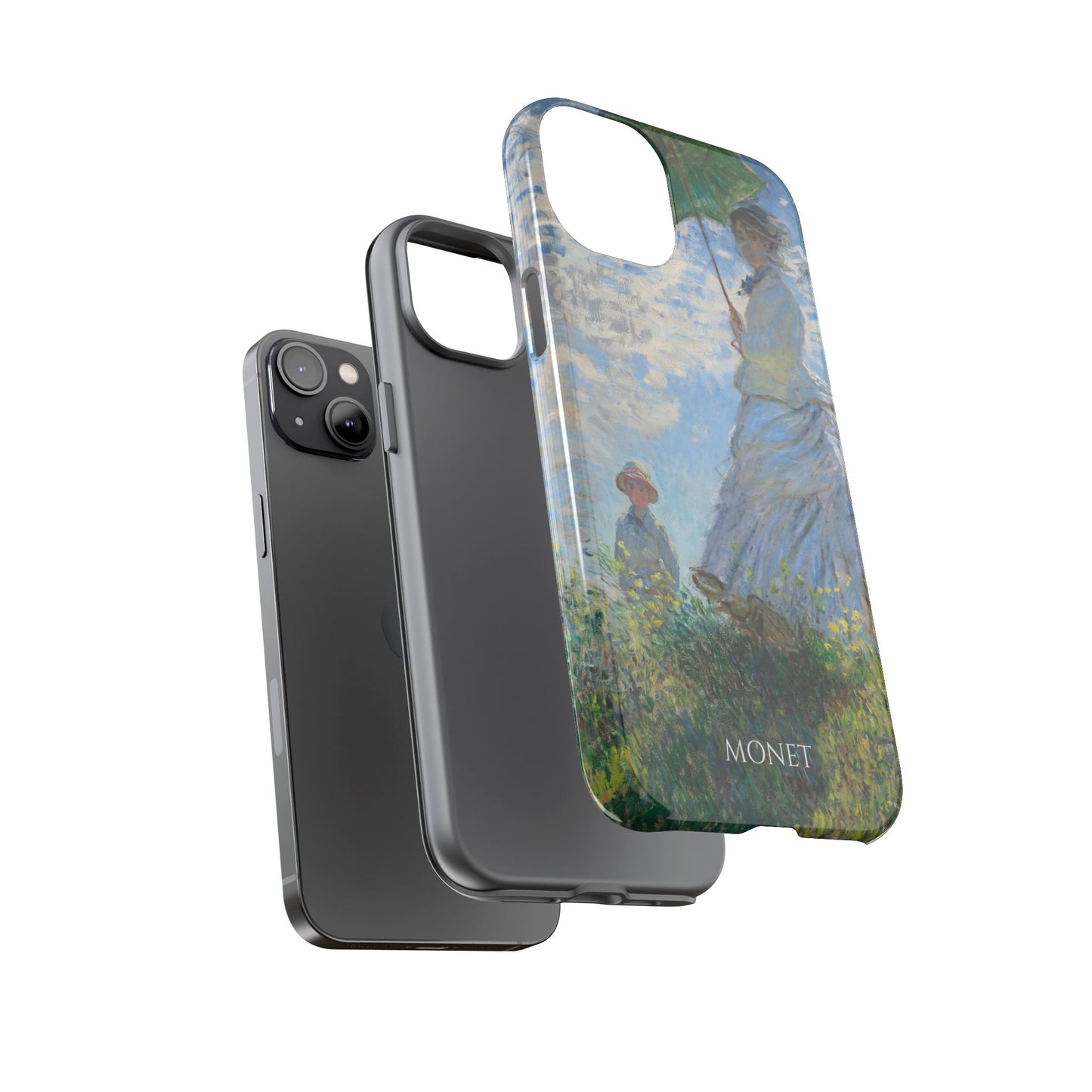 Tough Phone Case for iPhone, Samsung and Google Pixel - Monet, Woman with a Parasol - Madame Monet and Her Son (1875)