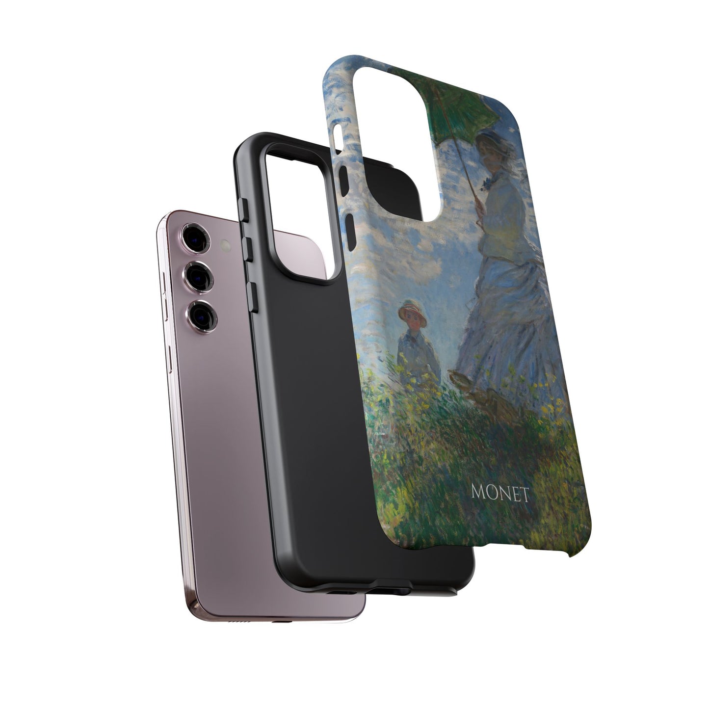Tough Phone Case for iPhone, Samsung and Google Pixel - Monet, Woman with a Parasol - Madame Monet and Her Son (1875)