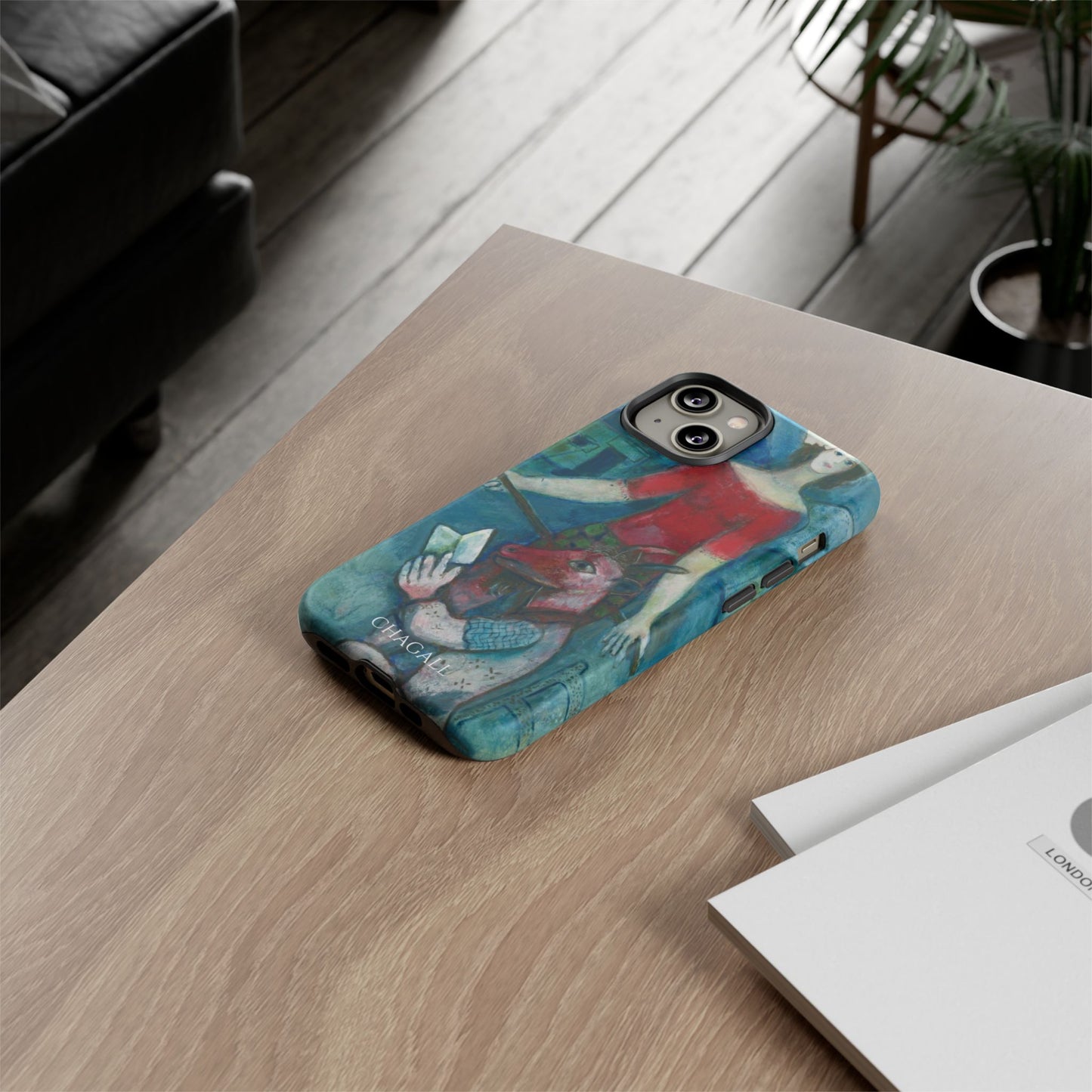 Tough Phone Case for iPhone, Samsung and Google Pixel - Chagall, The Angel and the Reader (1930)