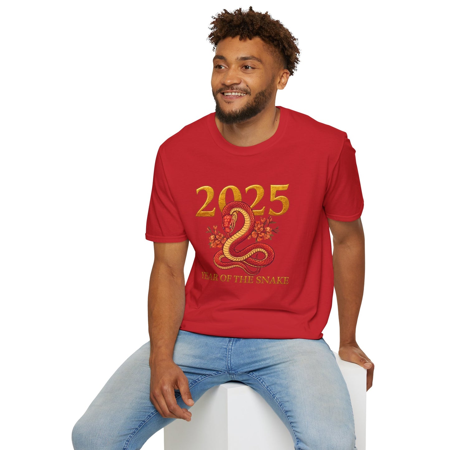Gildan 64000 Unisex Softstyle Short-sleeve Tee | 2025 Year of the Snake Chinese New Year Design