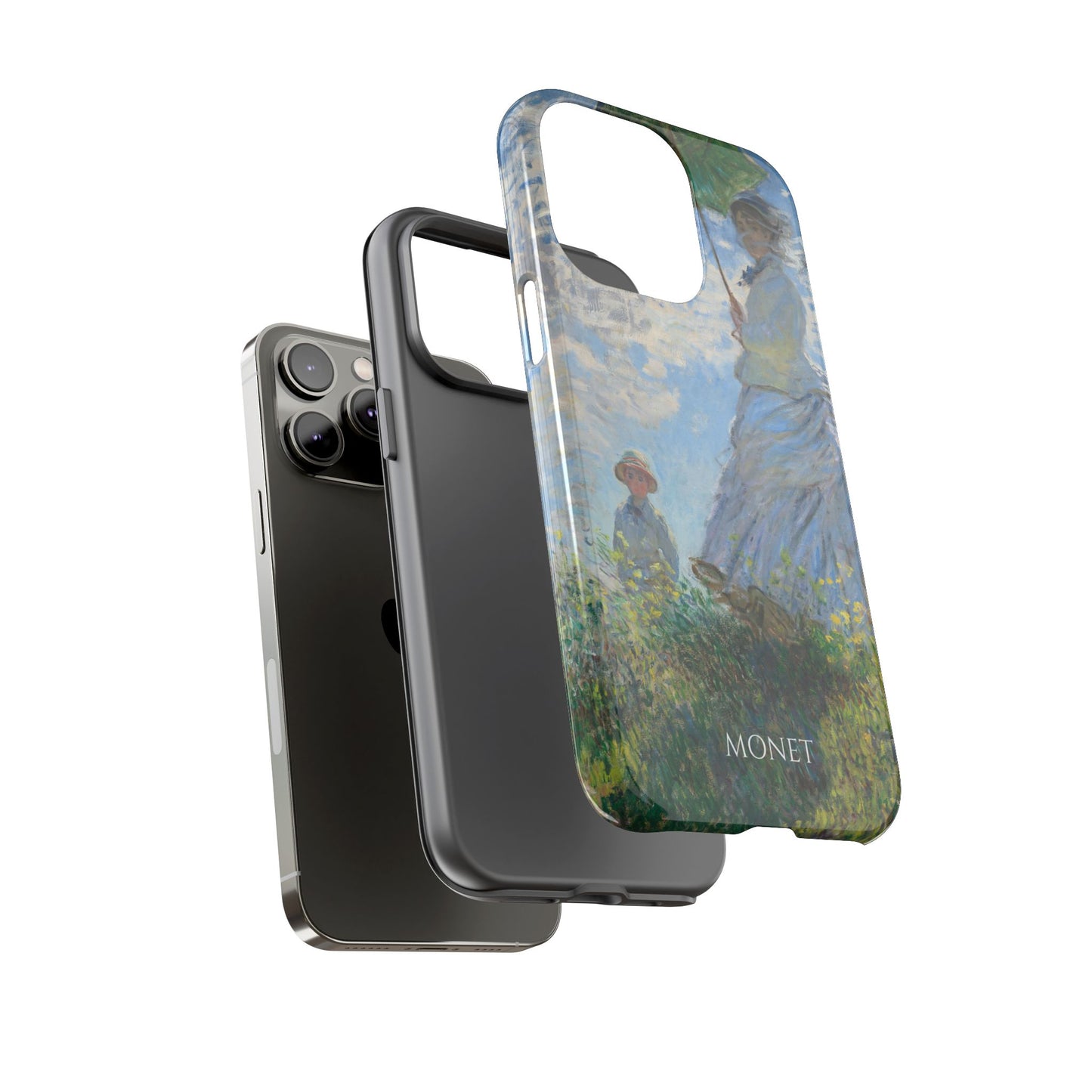 Tough Phone Case for iPhone, Samsung and Google Pixel - Monet, Woman with a Parasol - Madame Monet and Her Son (1875)