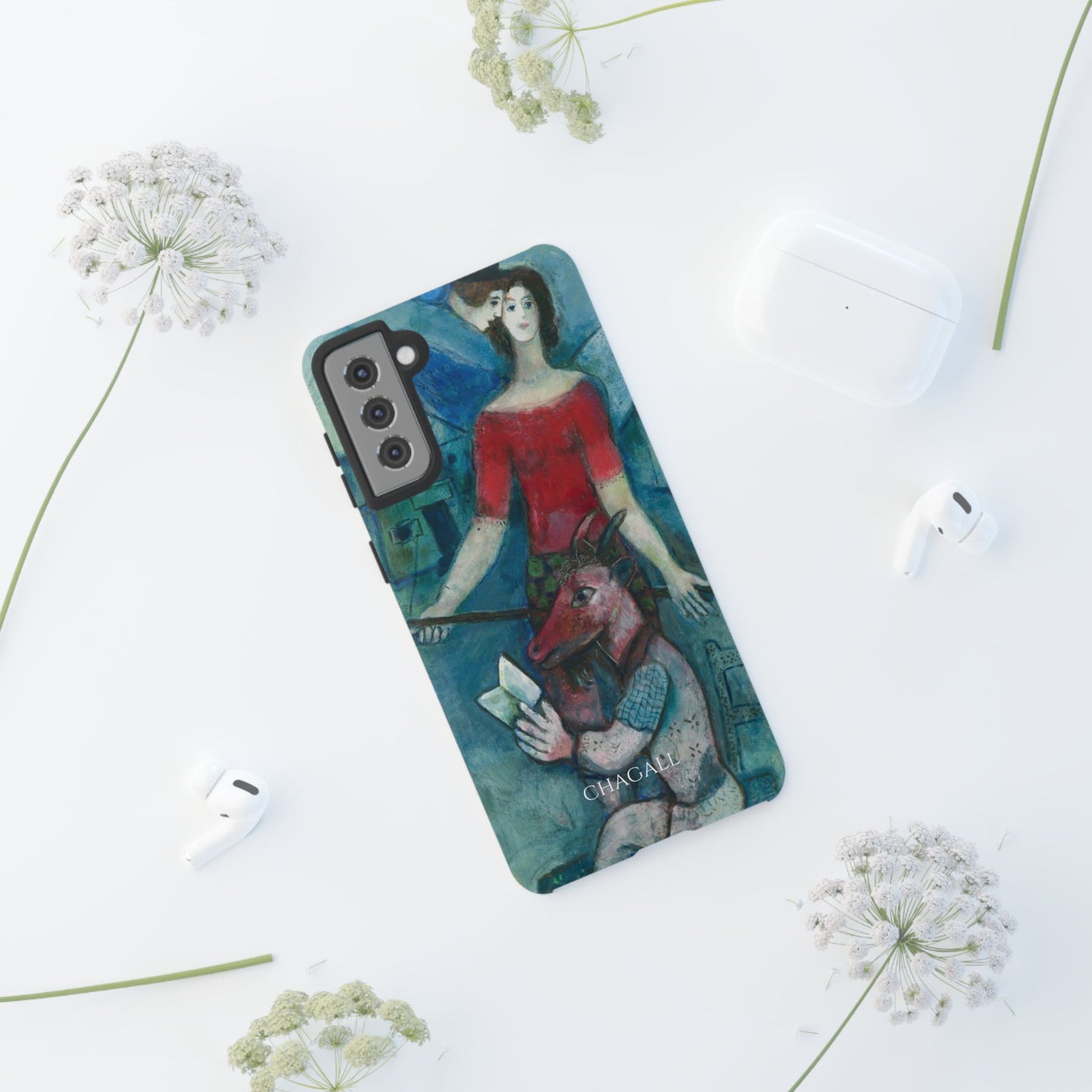 Tough Phone Case for iPhone, Samsung and Google Pixel - Chagall, The Angel and the Reader (1930)