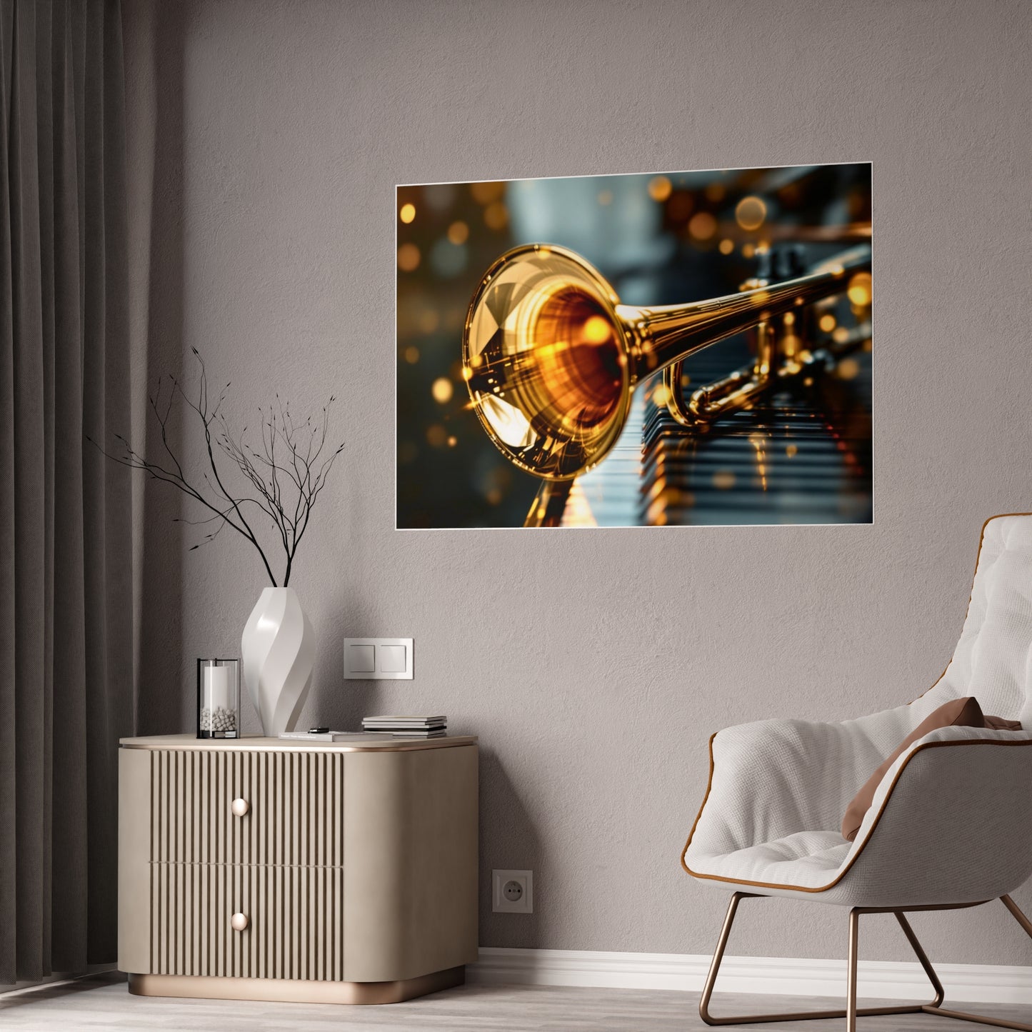 Jazz-Inspired Glossy Poster Art | Valentine Echoes II