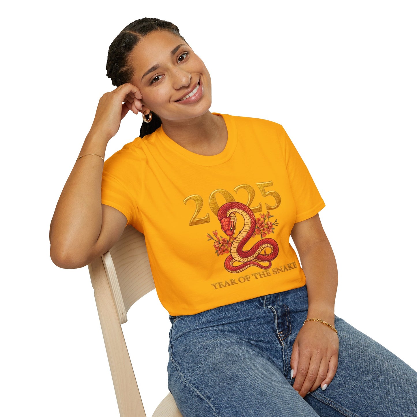 Gildan 64000 Unisex Softstyle Short-sleeve Tee | 2025 Year of the Snake Chinese New Year Design