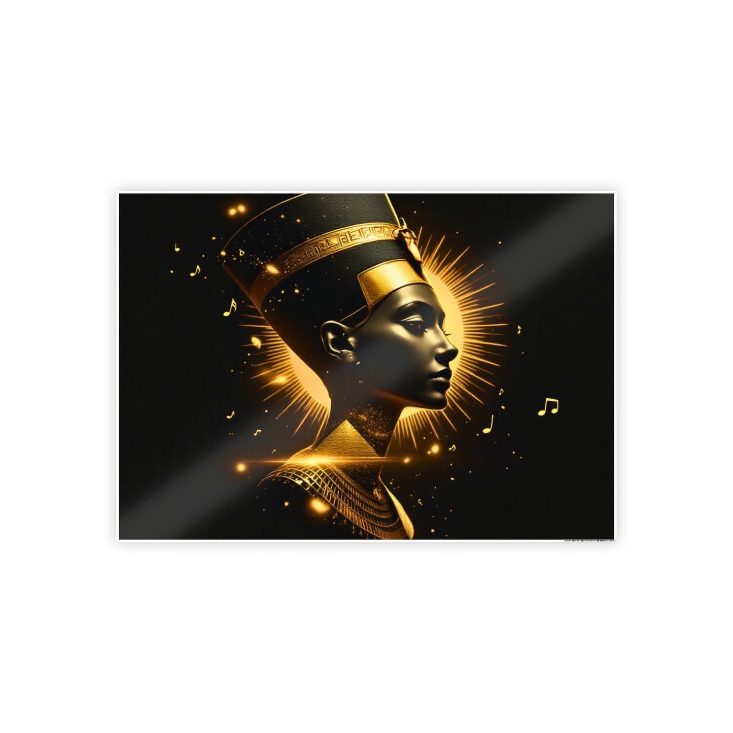 Jazz-Inspired Glossy Poster Art | Nefertiti Reimagined