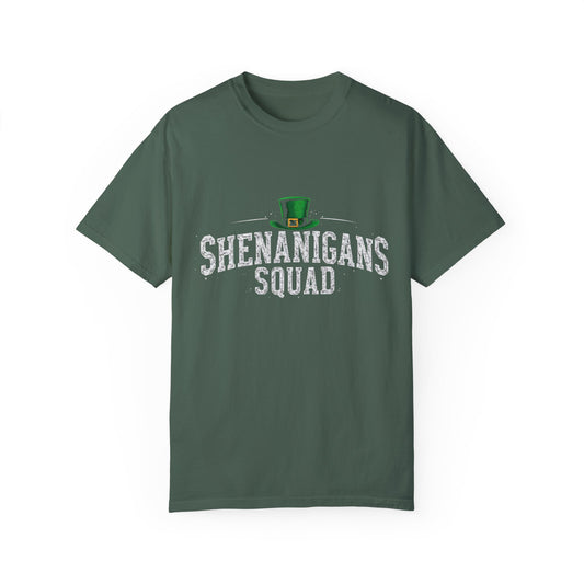 Comfort Colors 1717 Unisex Garment-Dyed T-shirt - Shenanigans Squad St. Patrick’s Day Design