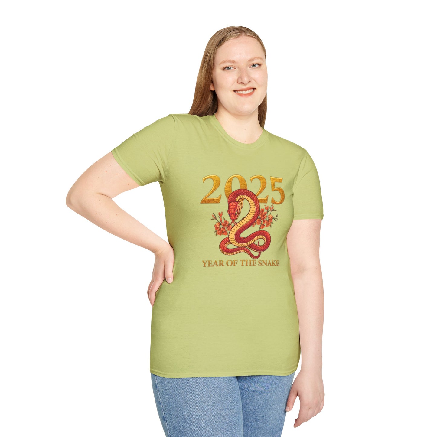 Gildan 64000 Unisex Softstyle Short-sleeve Tee | 2025 Year of the Snake Chinese New Year Design