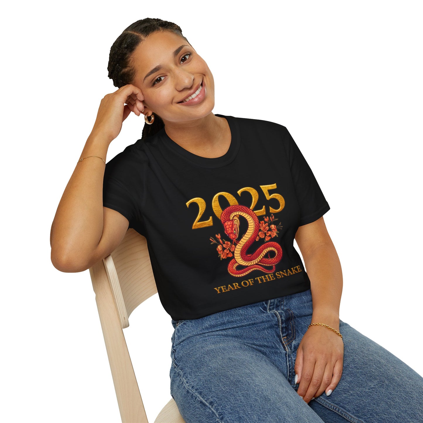 Gildan 64000 Unisex Softstyle Short-sleeve Tee | 2025 Year of the Snake Chinese New Year Design
