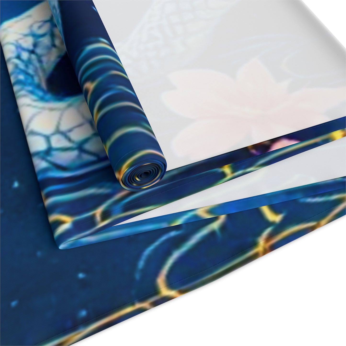 Elegant White Snake and Cherry Blossom Table Runner - Lunar New Year 2025 Décor