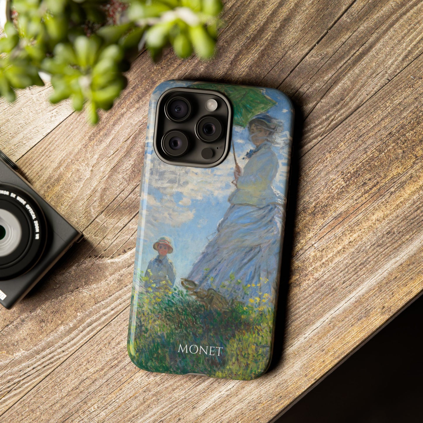 Tough Phone Case for iPhone, Samsung and Google Pixel - Monet, Woman with a Parasol - Madame Monet and Her Son (1875)