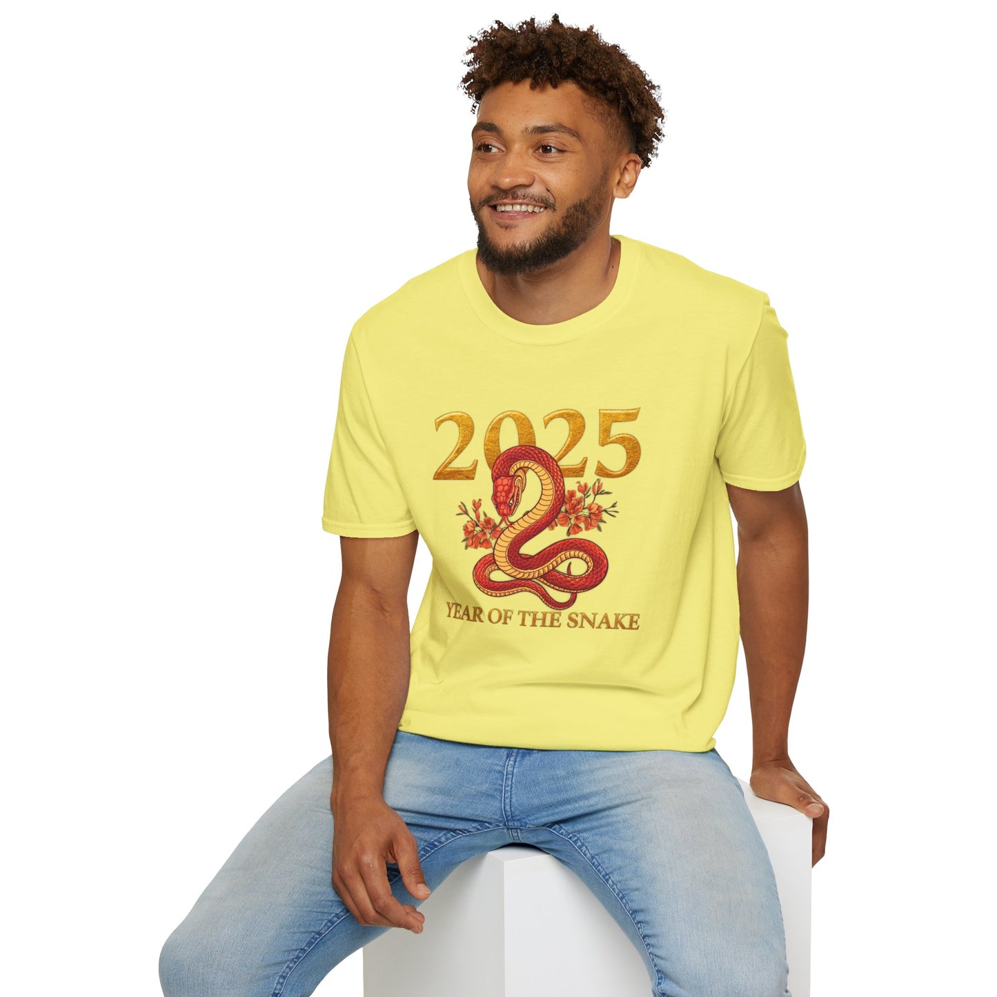 Gildan 64000 Unisex Softstyle Short-sleeve Tee | 2025 Year of the Snake Chinese New Year Design