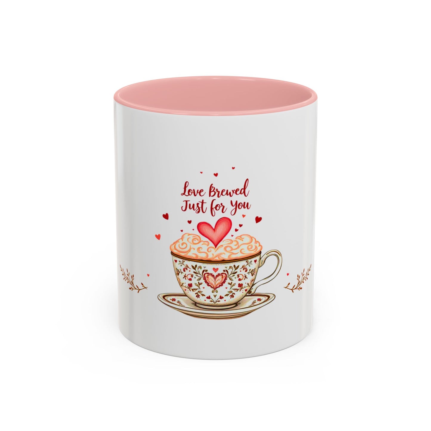 Love Brewed Just for You - Romantic Coffee Mug (11oz, 15oz)