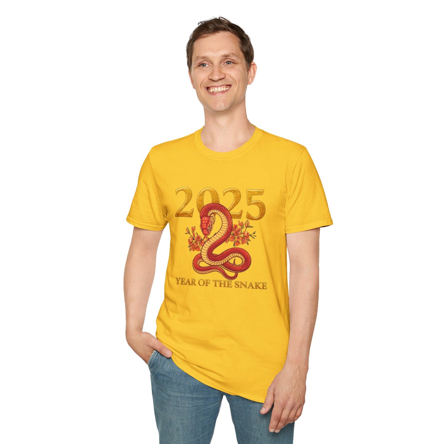 Gildan 64000 Unisex Softstyle Short-sleeve Tee | 2025 Year of the Snake Chinese New Year Design