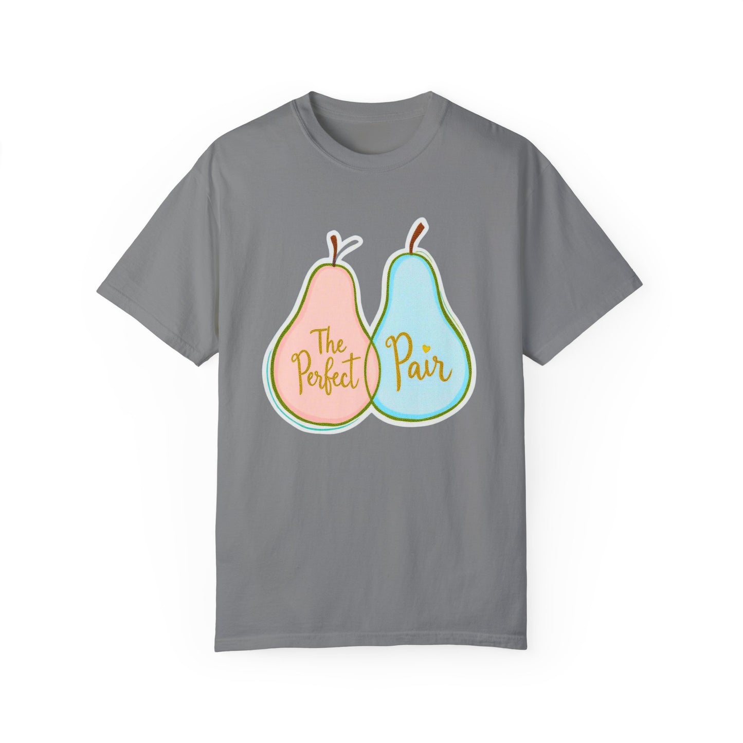 Comfort Colors 1717 Unisex Garment-Dyed T-shirt - "The Perfect Pair" Cute Pear-Themed Design (v1)