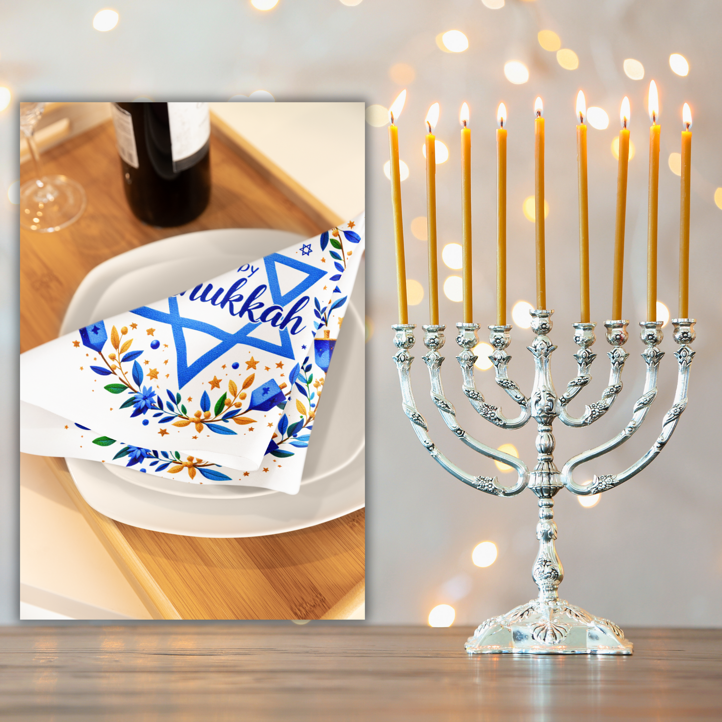 Elegant Hanukkah Napkin (v1)