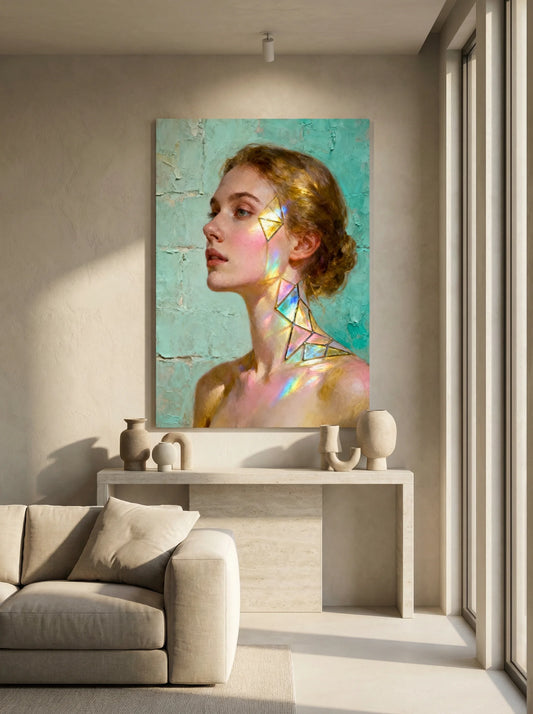 Muse de Lumière — Modern Muse Collection | Prism Light Portrait Canvas Art