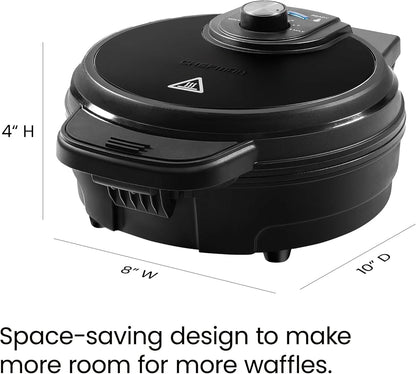 Anti-Overflow Belgian Waffle Maker, Shade Selector, Non-Stick, Black