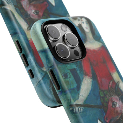 Tough Phone Case for iPhone, Samsung and Google Pixel - Chagall, The Angel and the Reader (1930)