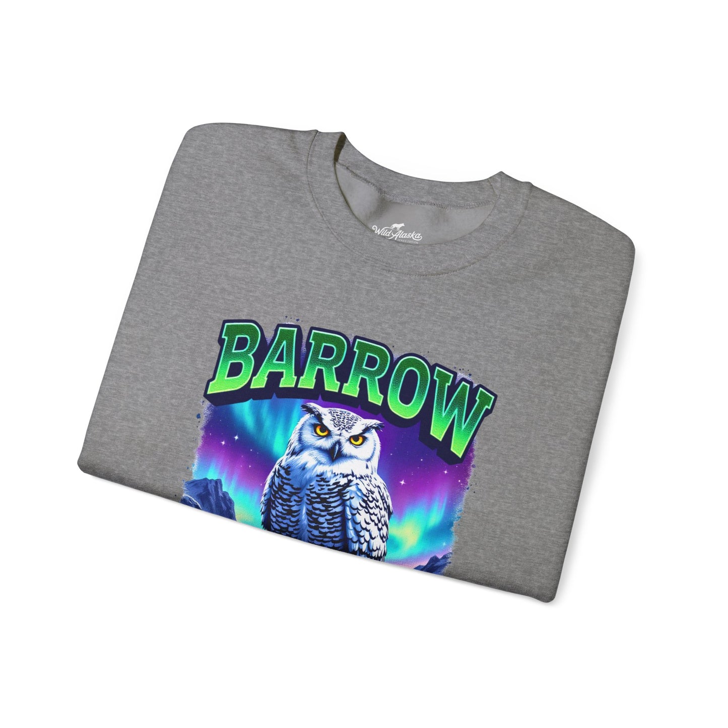 Barrow Owl Cotton Crewneck Sweatshirt | Wild Alaska Series Edition 🦅🇨🇦
