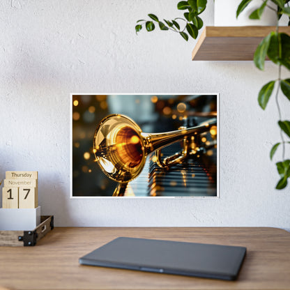 Jazz-Inspired Glossy Poster Art | Valentine Echoes II