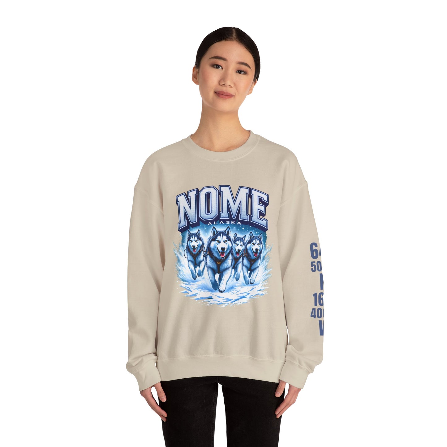 Nome Huskies Cotton Crewneck Sweatshirt | Wild Alaska Series Edition 🐺❄️
