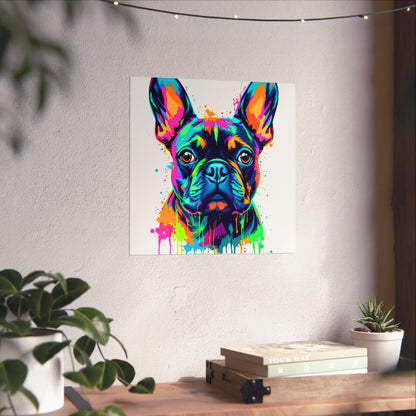 Neon Drip French Bulldog - Vibrant Pop Art