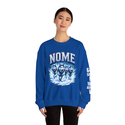 Nome Huskies Cotton Crewneck Sweatshirt | Wild Alaska Series Edition 🐺❄️